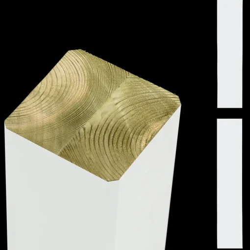 PLUS Omlimet stolpe/drager Hvid 9×9×268 cm