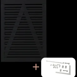 Plus Osaka enkeltlåge inkl. beslag 100x93 cm sort