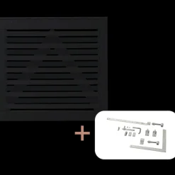 Plus Osaka enkeltlåge inkl. beslag 100x93 cm sort