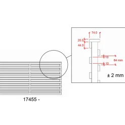 Plus Osaka hegn 180x93 cm hvid