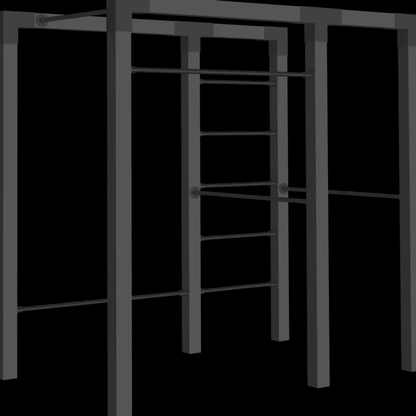 PLUS Outdoor fitness model 2 Sort sort m/sorte beslag