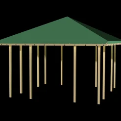 Plus Pavillon 1 åben modul med sort tagdug trykimprægneret