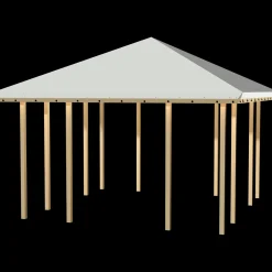Plus Pavillon 1 åben modul med sort tagdug trykimprægneret