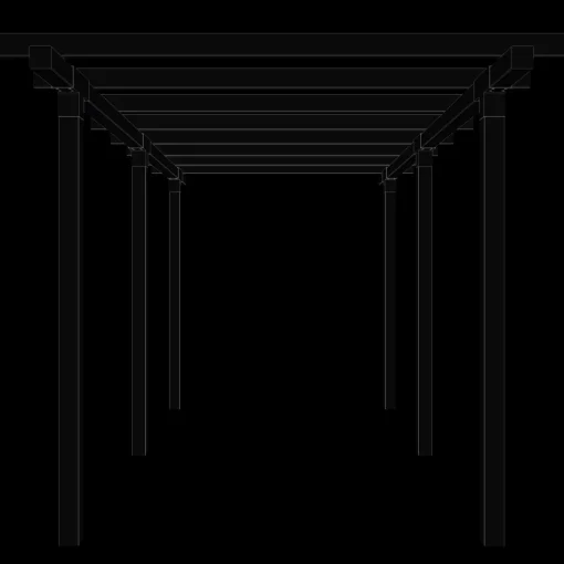 Plus pergola dobbelt 2 moduler sort