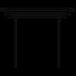 Plus pergola dobbelt forlængermodul sort