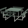 Plus Picnic bord/bænkesæt med 4 ryglæn 224 cm trykimp