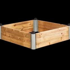 Plus PIPE højbed 140x140x36 cm lærketræ