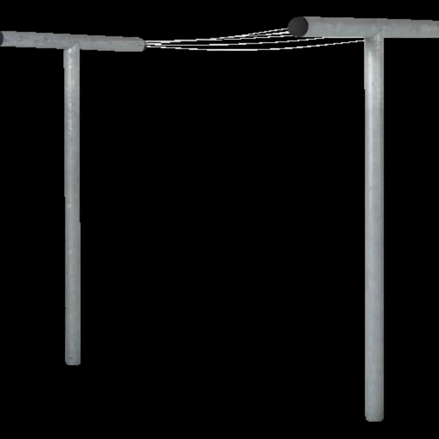 Plus PIPE Tørrestativ 130x520 cm. Højde 200 cm. over jord