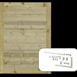 PLUS Plank enkeltlåge inkl. beslag 100×125 cm