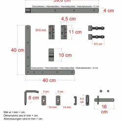 PLUS Plank enkeltlåge inkl. beslag 100×163 cm