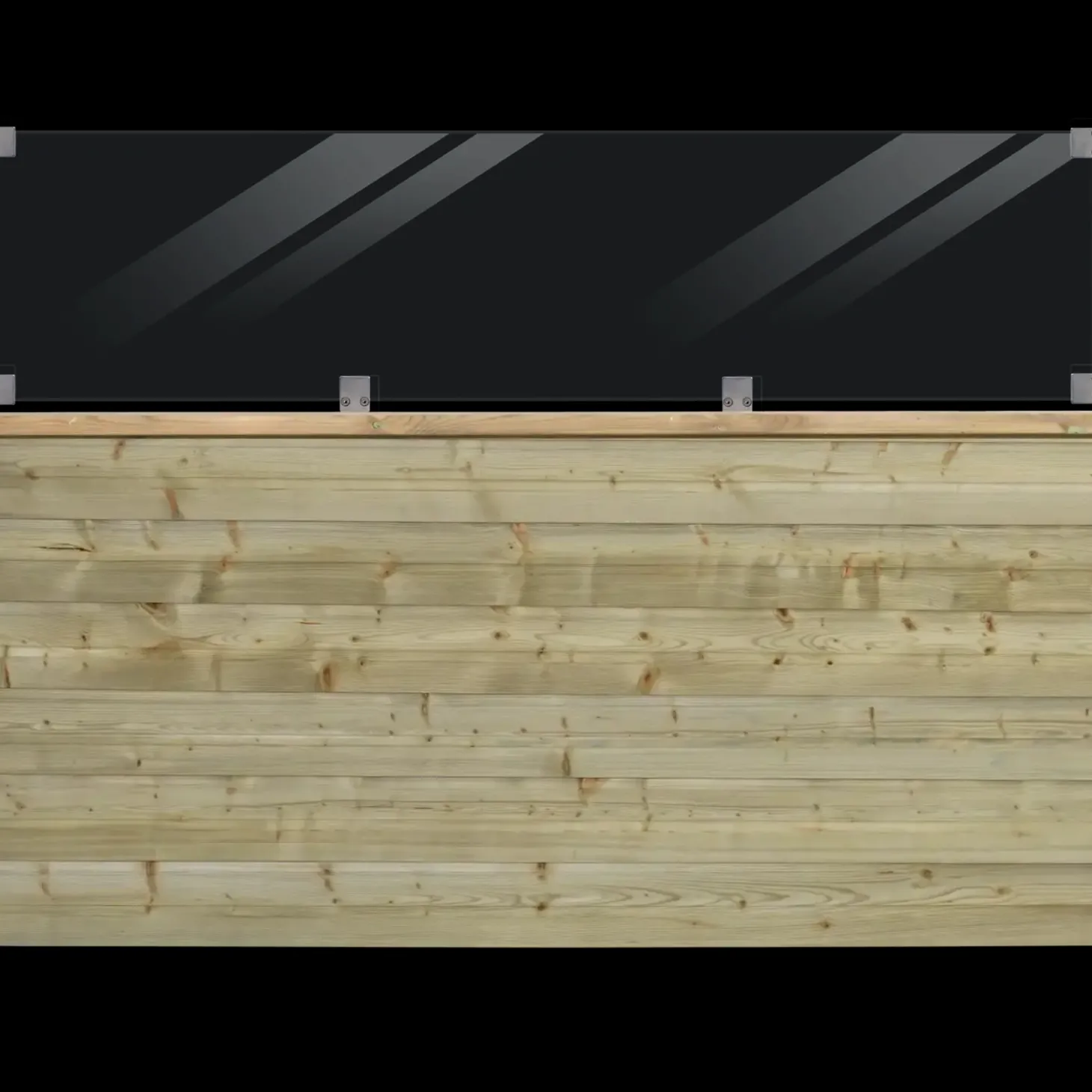 PLUS Plank Profilhegn m/glas 174×125 cm