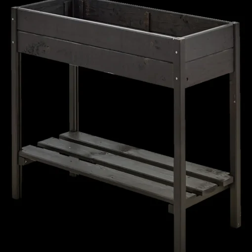 Plus Plantekasse på ben  88x37x79 cm Grundmalet sort