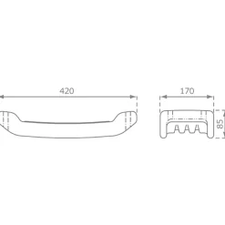 Plus Plast Gyngesæde  Gråsort