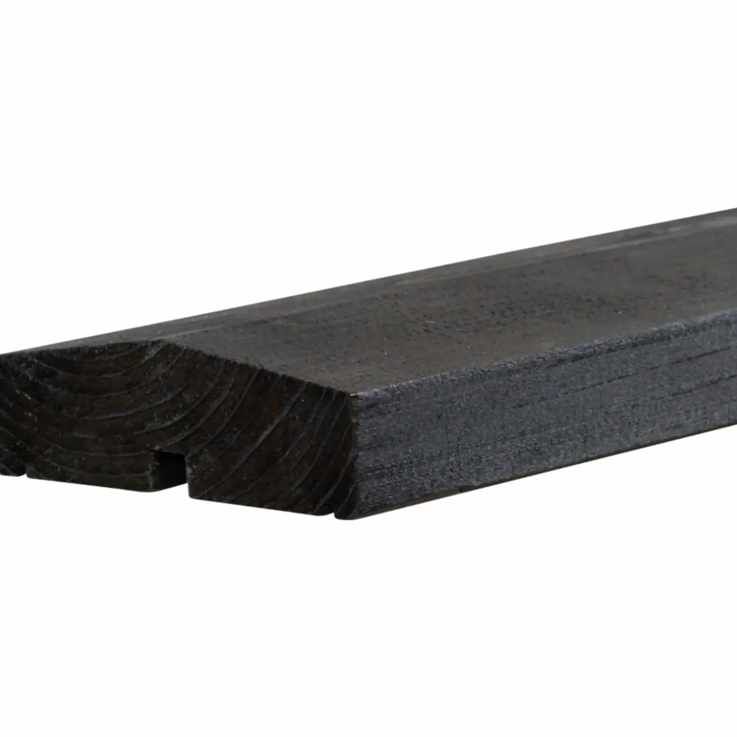 PLUS Renovationsskjul Klink Profil sort m/træstolper til nedgravning Sort