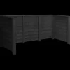 PLUS Renovationsskjul Klink Profil sort m/træstolper til nedgravning Sort