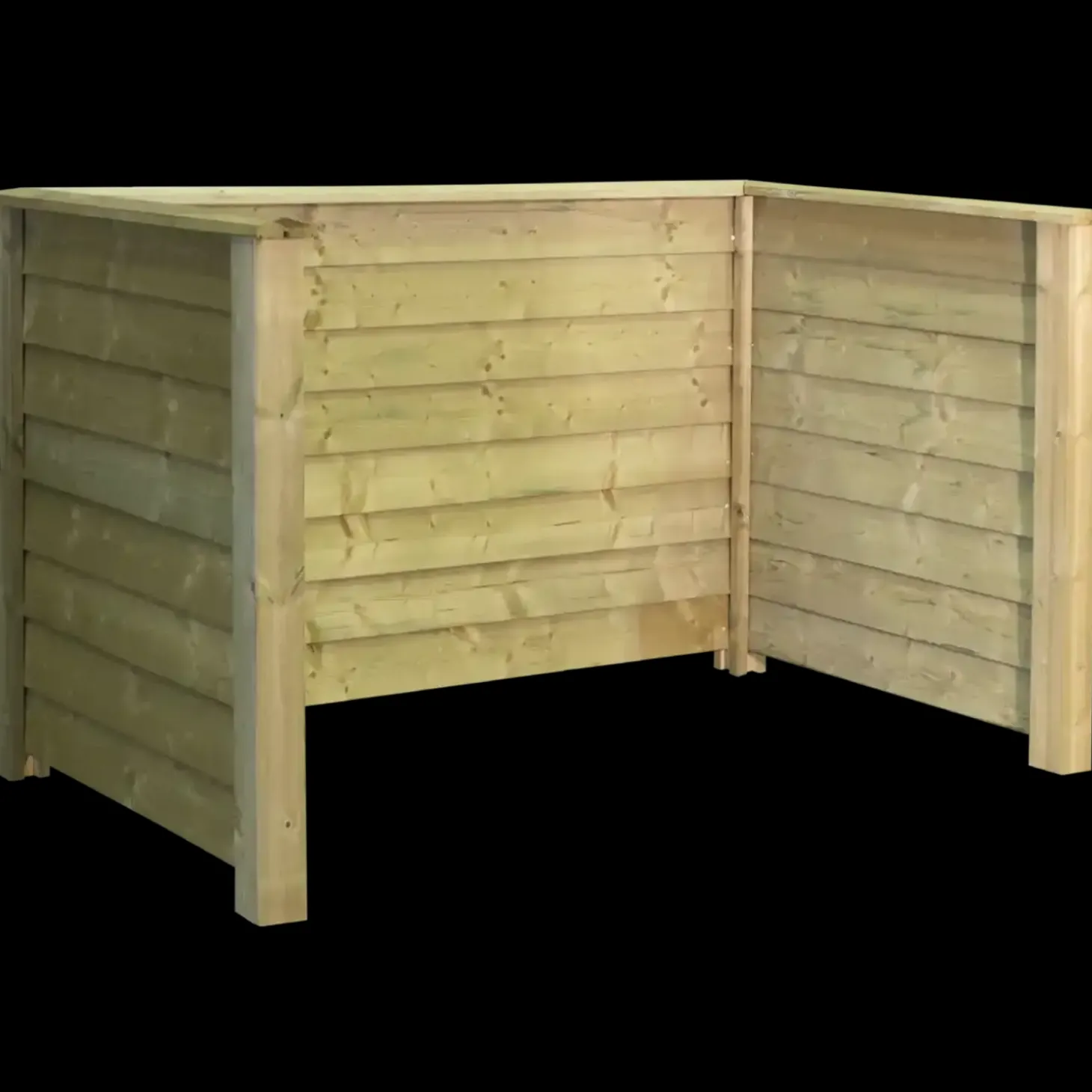 PLUS Renovationsskjul Klink Profil trykimprægneret m/træstolper til nedgravning