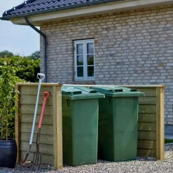 PLUS Renovationsskjul Klink Profil trykimprægneret m/træstolper til nedgravning