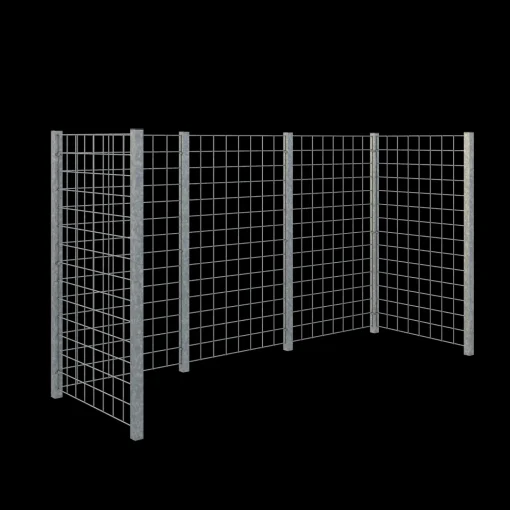 Plus renovationsskjul stålespalier 173,5x89x147 cm varmgalvaniseret
