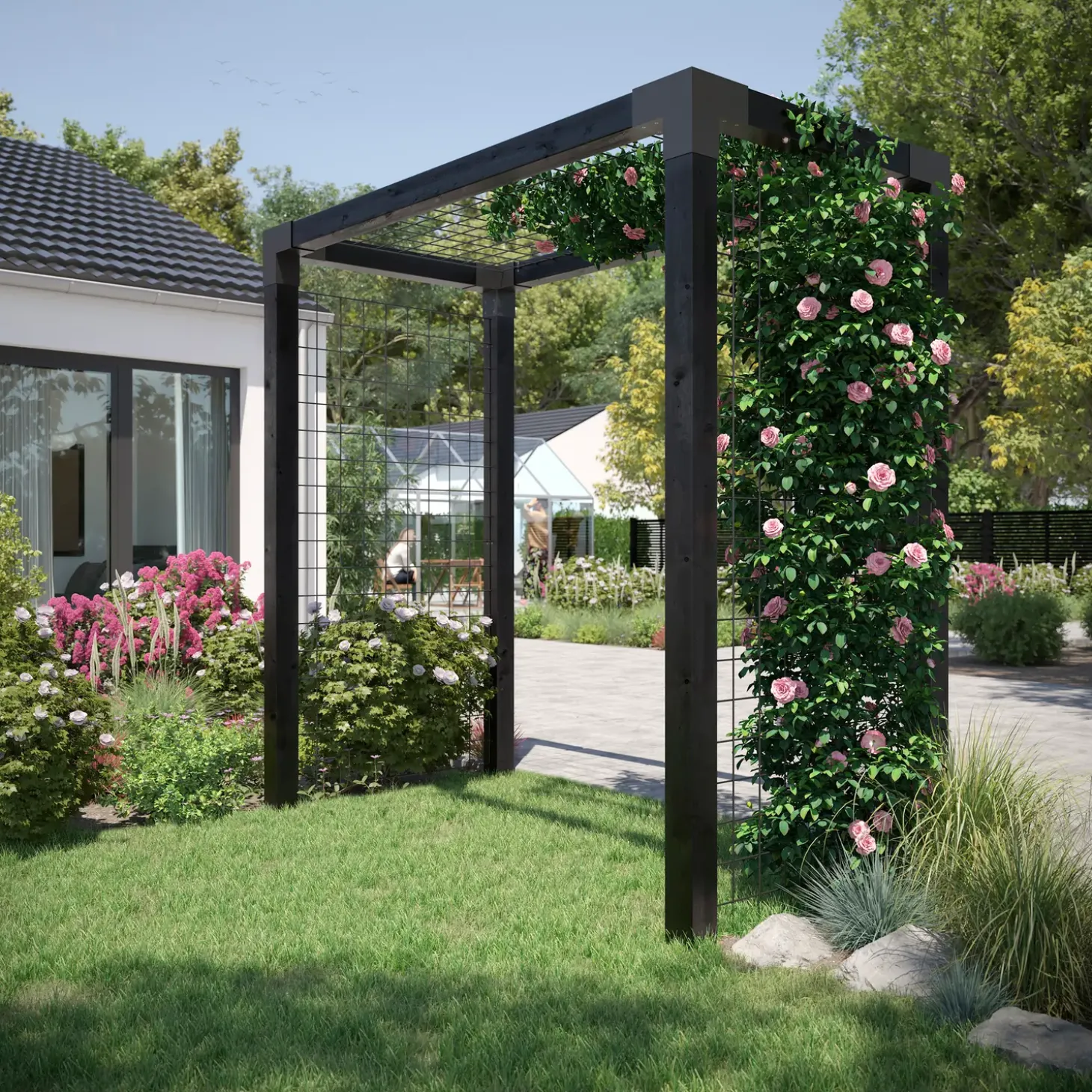 Plus rosenportal med espalier