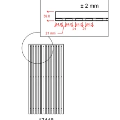 Plus Sendai hegn 90x180 cm hvid