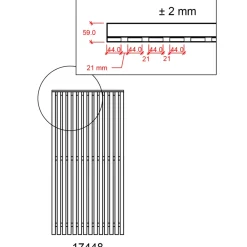 Plus Sendai hegn 90x180 cm sort