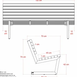PLUS Siesta Living sofa 150 cm