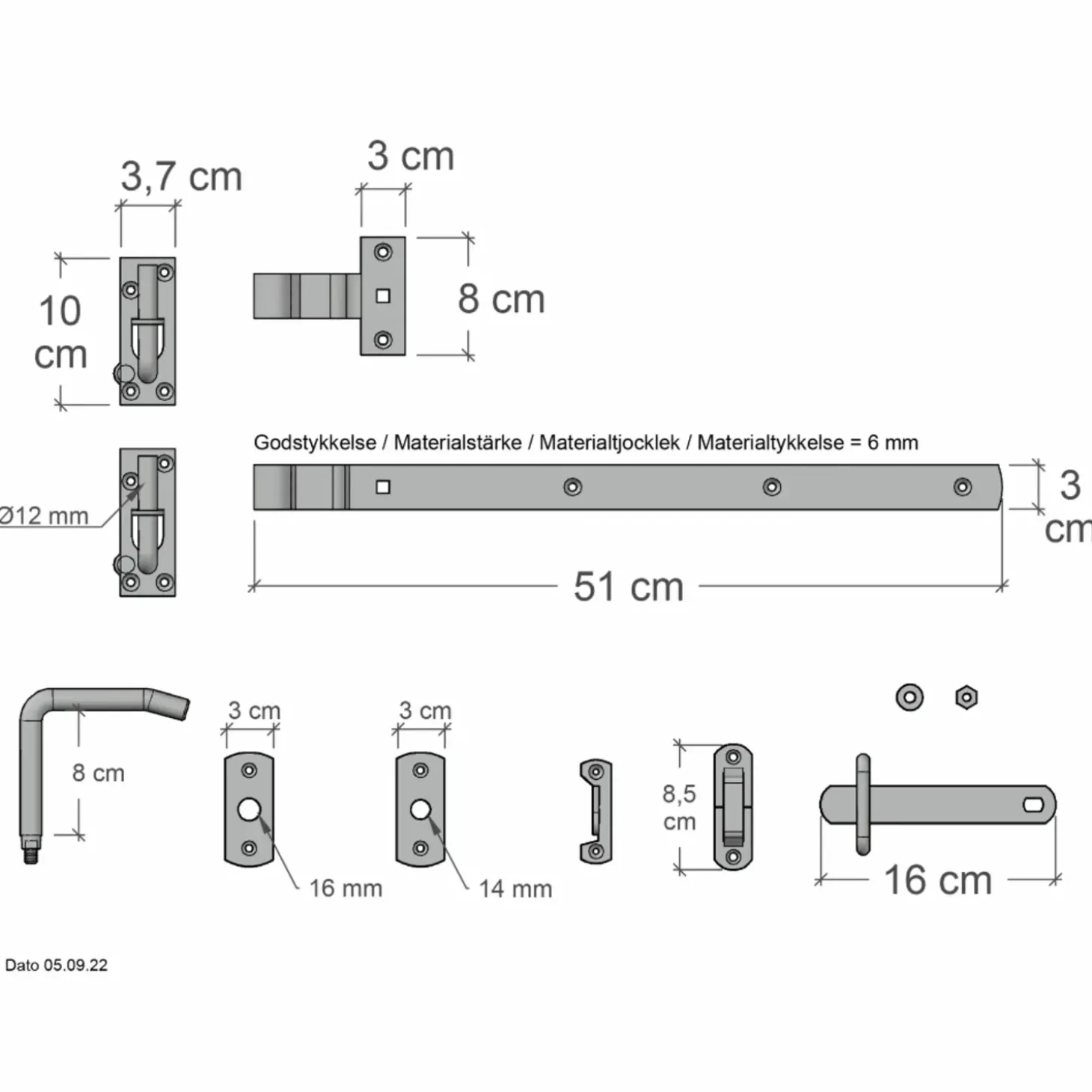 Plus Silence Enkeltlåge inkl. beslag 100x110 cm