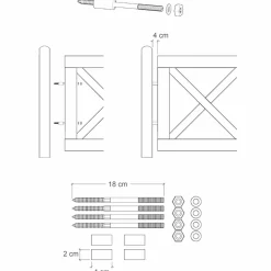 Plus Slot hegn 180x75 cm trykimprægneret