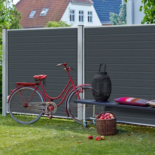 Plus stålespalier m/kant 900x1800 mm sort