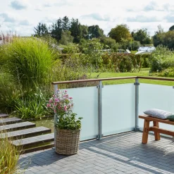 Plus stålstolpe hjørne t/gelænder 45x45 mm længde 103,3 cm varmgalvaniseret