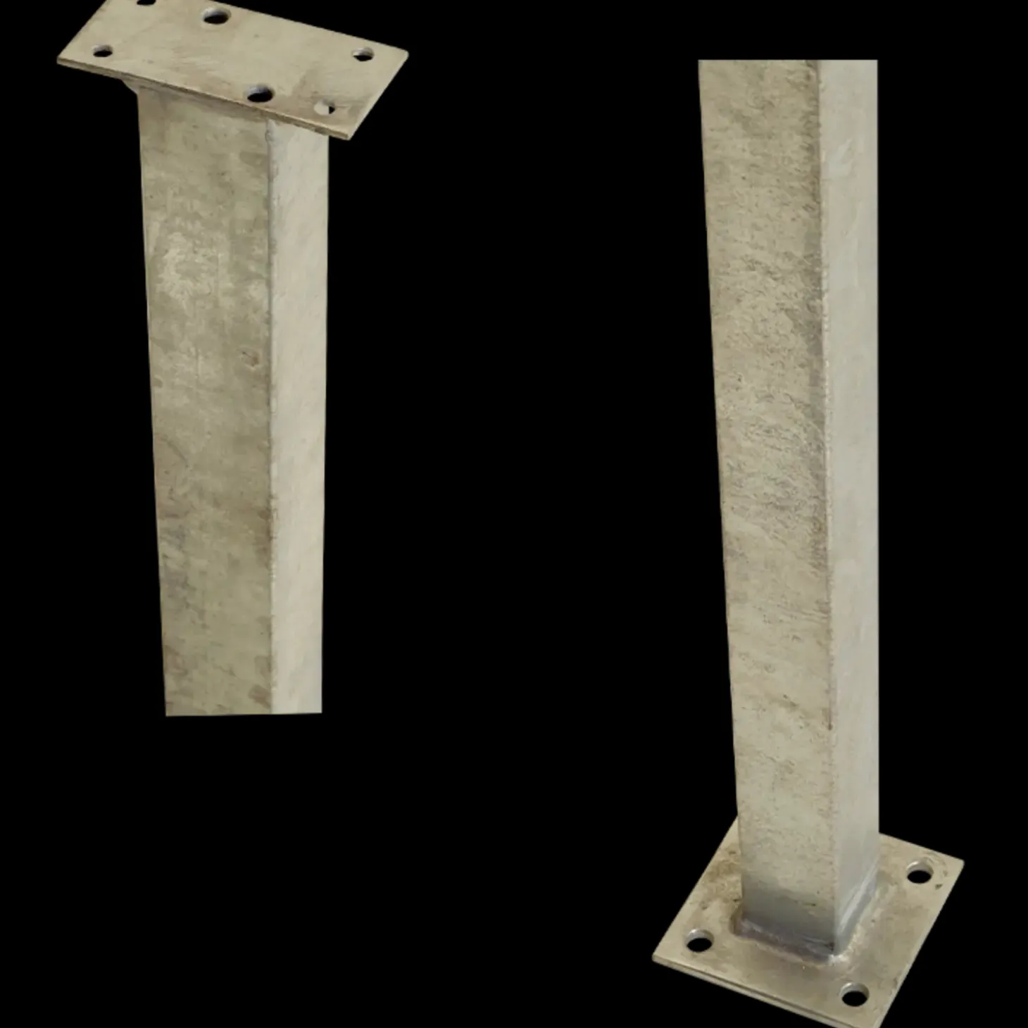 Plus stålstolpe hjørne t/gelænder 45x45 mm længde 103,3 cm varmgalvaniseret