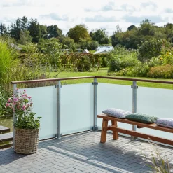 Plus Stålstolpe m/fod til håndliste inkl. bolte  hjørnestolpe  4,5x4,5x103,3 cm