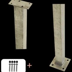 Plus Stålstolpe m/fod til håndliste inkl. bolte  4,5x4,5x103,3 cm