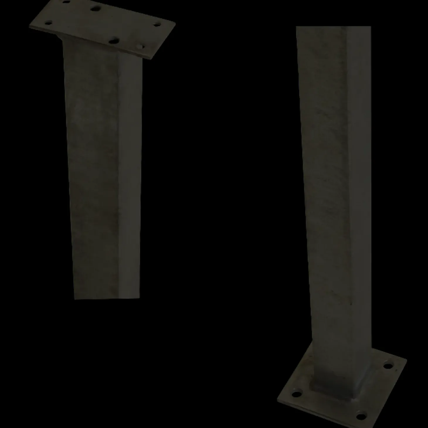 Plus Stålstolpe m/fod til håndliste 4,5x4,5x103,3 cm