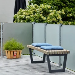 Plus Stålstolpe m/fod 4,5x4,5x96 cm m/stolpeafdækning/bolte