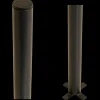 Plus stålstolpe rund t/nedgravning Ø42,4mm x 186 cm sort