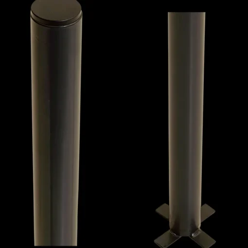 Plus stålstolpe rund t/nedgravning Ø42,4mm x 186 cm sort