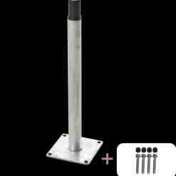 Plus Stolpefod til kompositstolpe m/skruer  til fundament max. hegnshøjde 145 cm