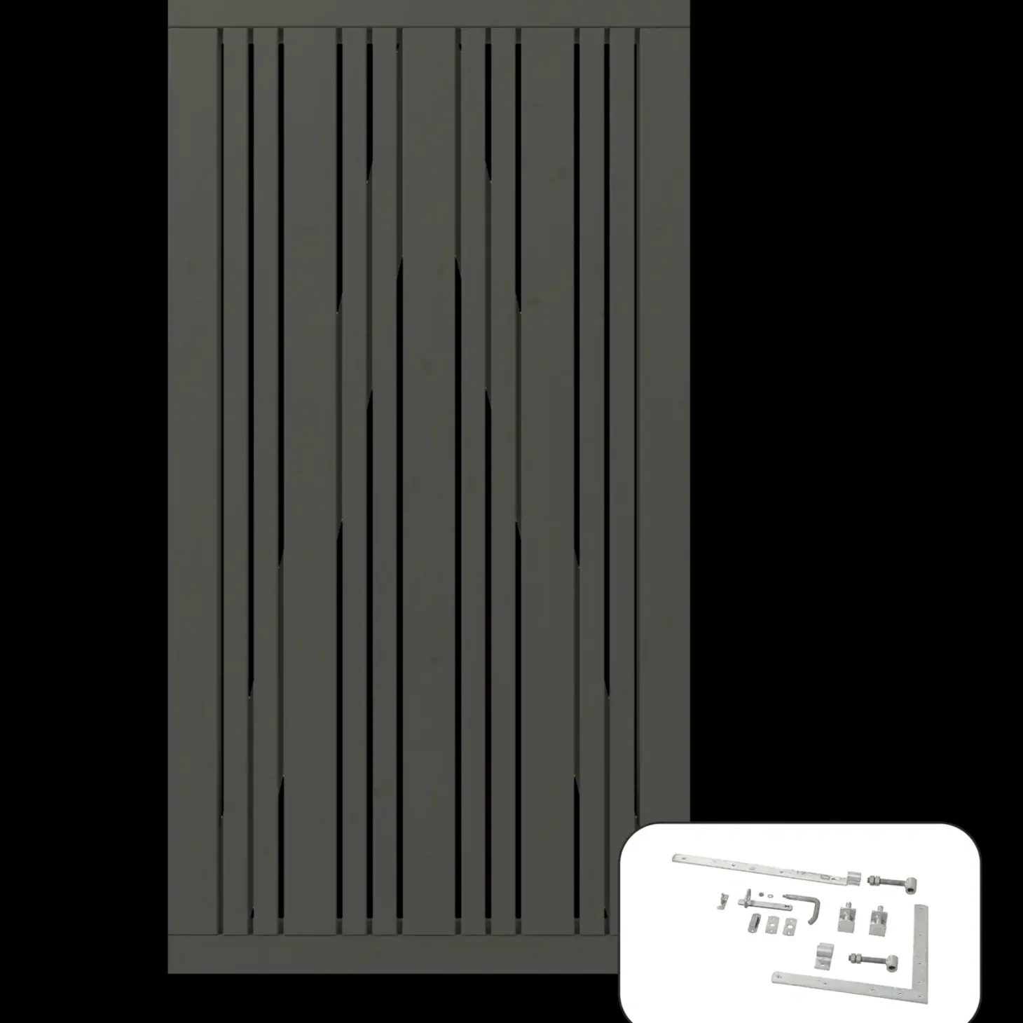 Plus Tangent Enkeltlåge inkl. beslag 95x180 cm umbragrå