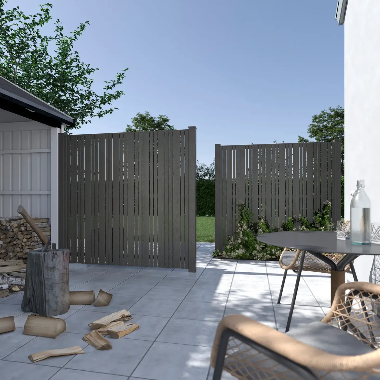 Plus Tangent Hegn 180x180 cm umbragrå