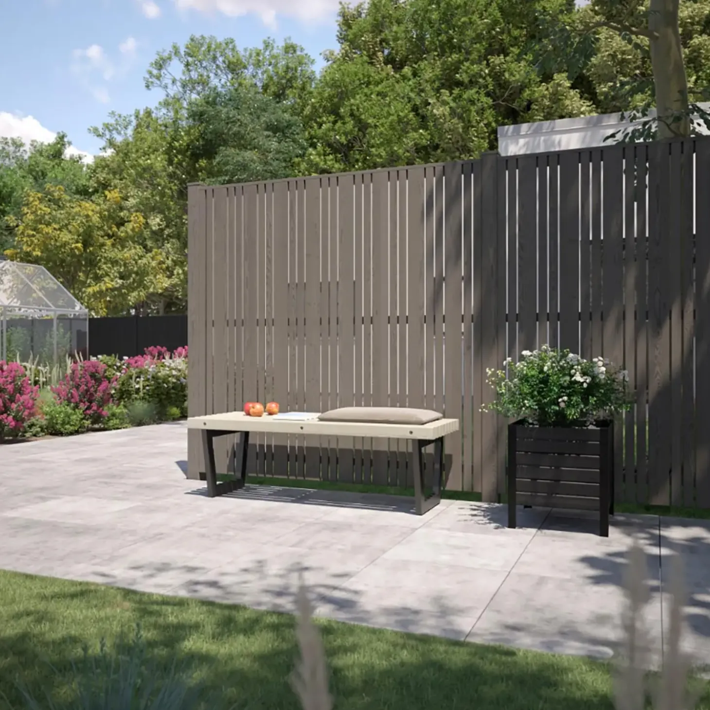 Plus Tangent Hegn 180x180 cm umbragrå