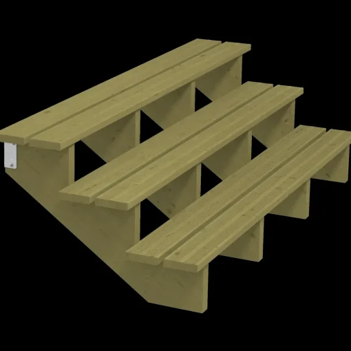 Plus Terrassetrappe 3 trin 54x76 cm 34,2° 180 cm