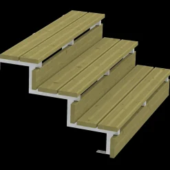Plus Terrassetrappe 3 trin 54x79 cm 34,2° 120 cm