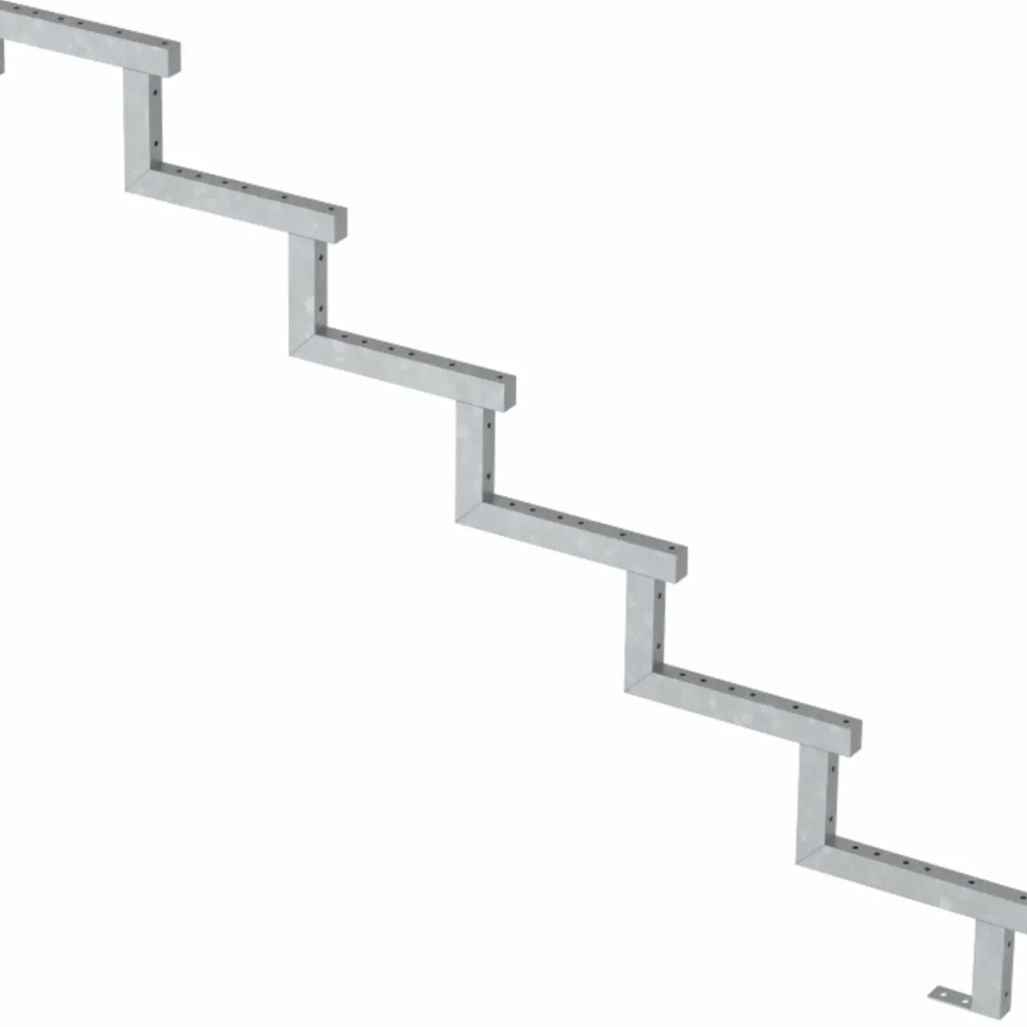 Plus Terrassetrappe 6 trin 105x154 cm 34,2° 180 cm