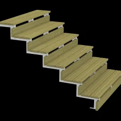 Plus Terrassetrappe 6 trin 105x154 cm 34,2°  120 cm