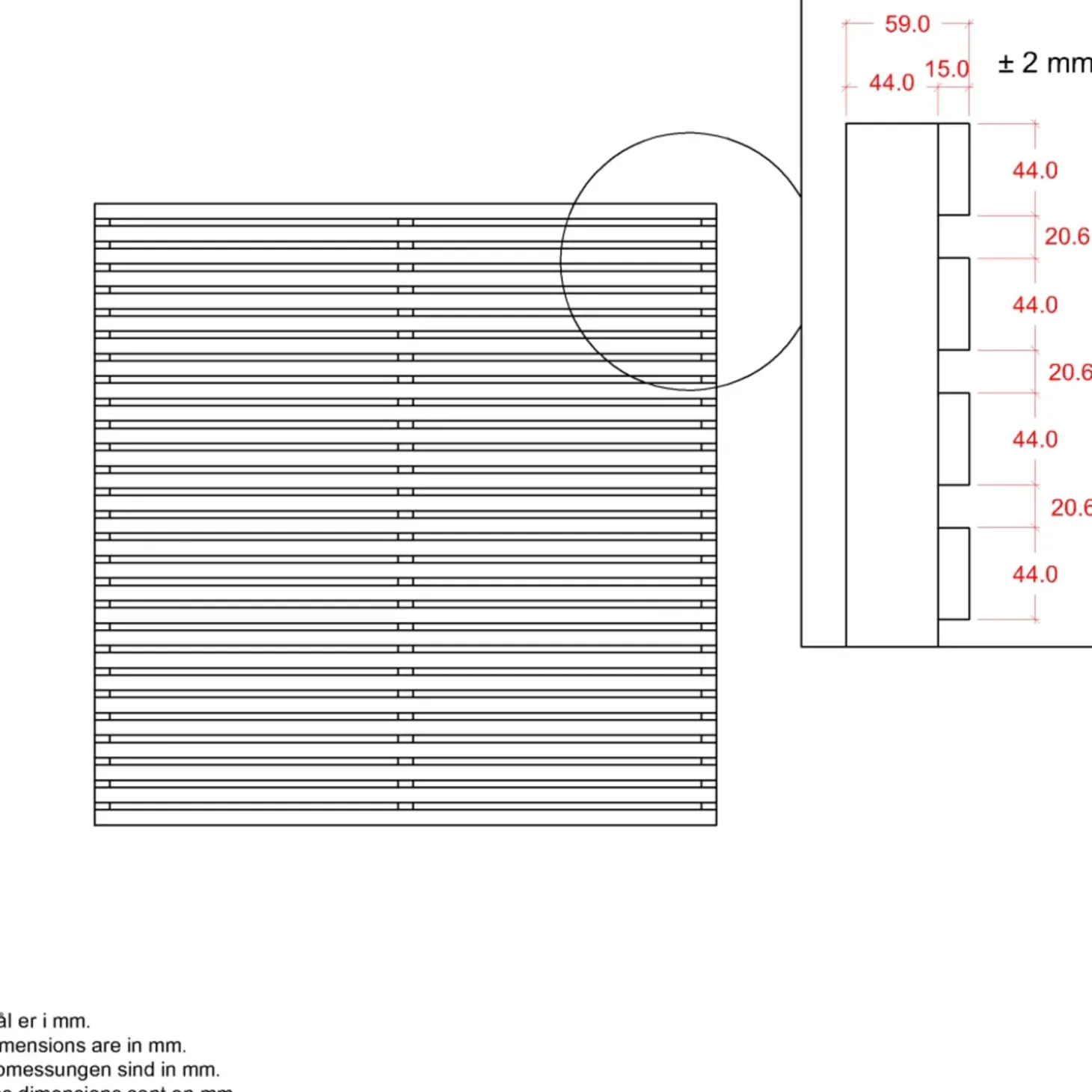 Plus Tokyo Hegn 180x90 cm umbragrå