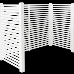 Plus Tokyo renovationsskjuler m/træstolper t/nedgravning hvid