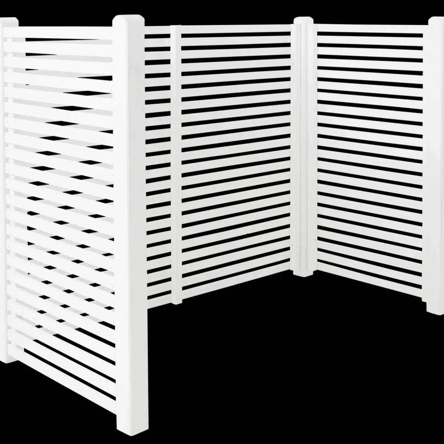 Plus Tokyo renovationsskjuler m/træstolper t/nedgravning hvid