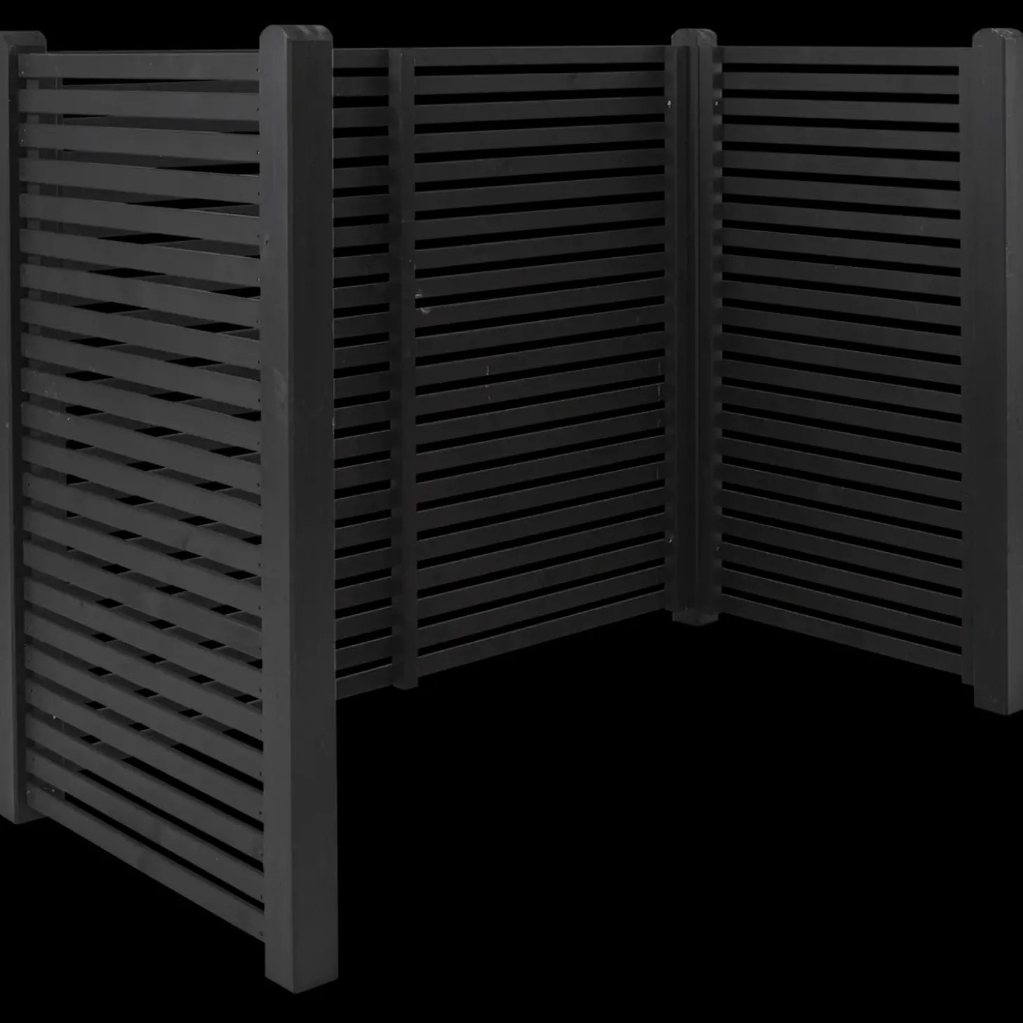 Plus Tokyo renovationsskjuler m/træstolper t/nedgravning sort