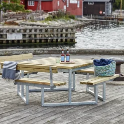 Plus Twist bord/bænkesæt med 2 ryglæn 204 cm  trykimp